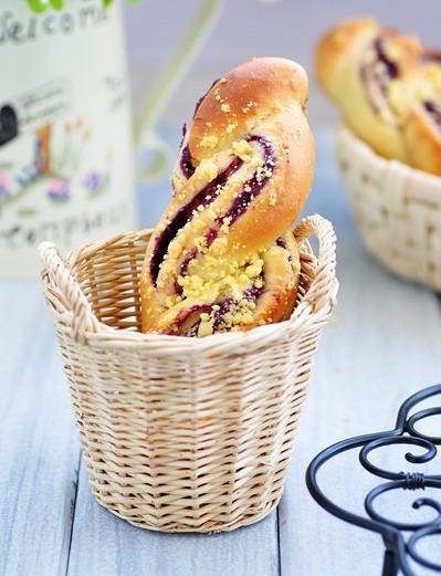紫薯麻花包