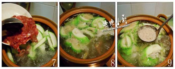 丝瓜猪肝瘦肉汤的做法3