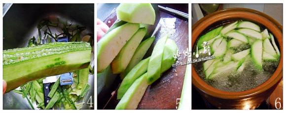 丝瓜猪肝瘦肉汤的做法2