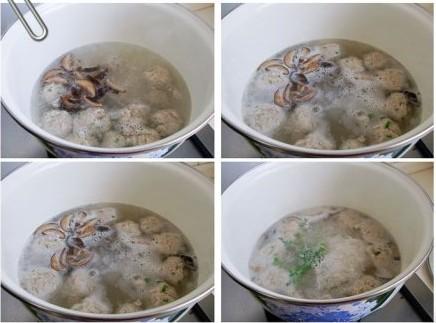 豆渣丸子粉丝汤的做法2
