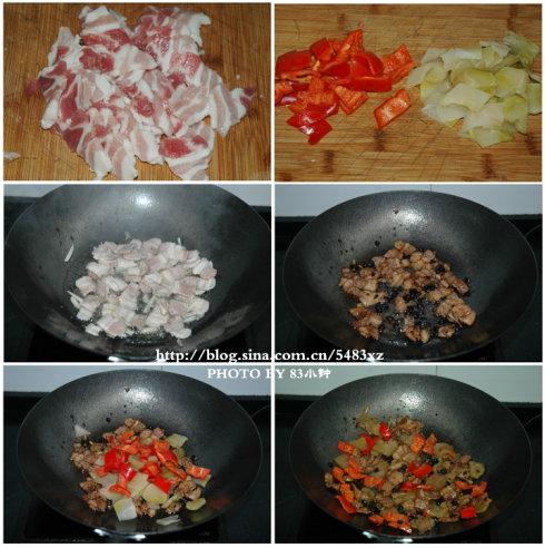 豆豉榨菜炒肉片的做法