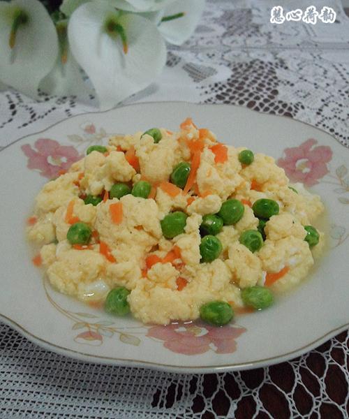 水炒青豆胡萝卜鸡蛋的做法8