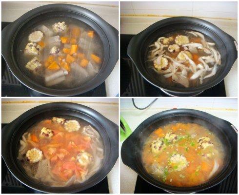 排骨鲜蔬汤的做法2