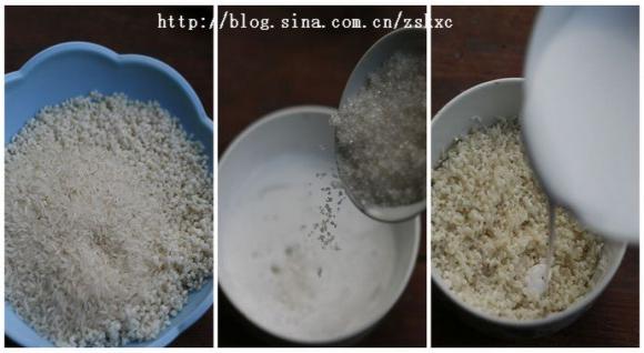椰香芒果糯米饭步骤1-3