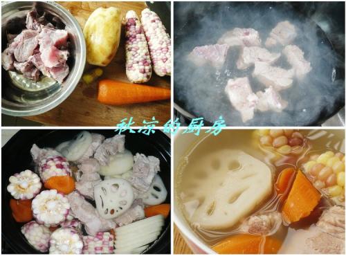 猪骨玉米胡萝卜汤的做法