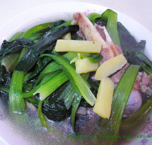 猪骨油菜汤