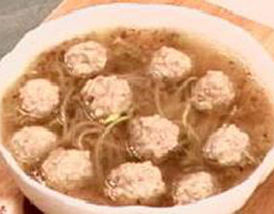 沙锅冬菜丸子汤