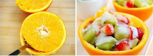橙盅酸奶水果沙拉怎么做