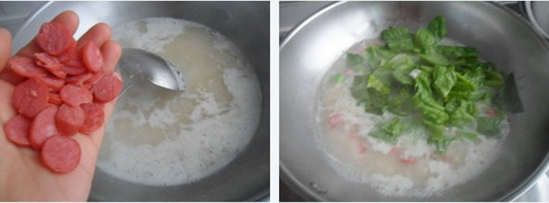 莴苣叶子炒面汤的制作方法
