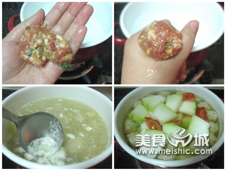 冬瓜番茄肉丸汤的制作方法