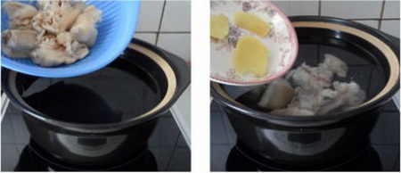 双色杏仁猪蹄汤的制作方法