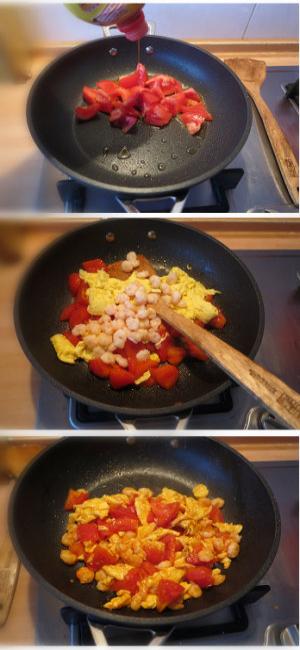 蕃茄鸡蛋炒虾仁