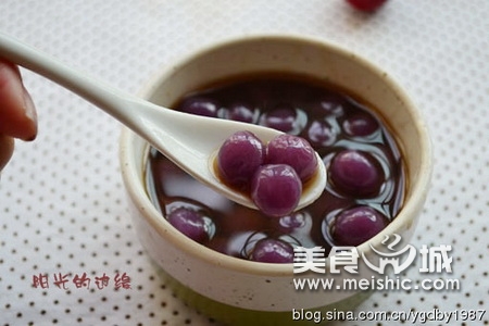 紫薯圆姜汤的制作方法