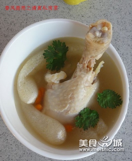 竹荪鸡腿汤的制作方法