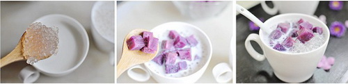 紫薯椰汁西米露的家常做法