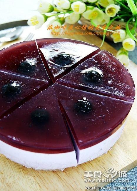 蓝莓酱冻芝士蛋糕的做法