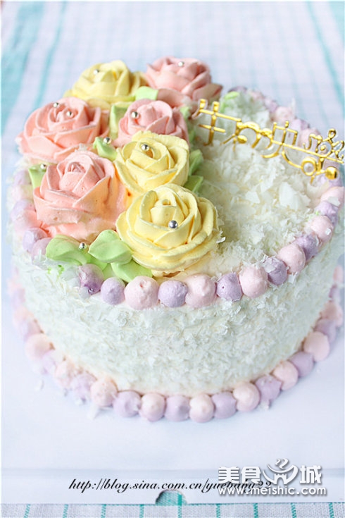 小清新玫瑰生日蛋糕