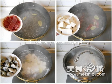 白蛤豆腐汤的家常做法