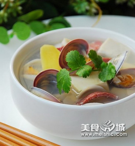 白蛤豆腐汤的做法