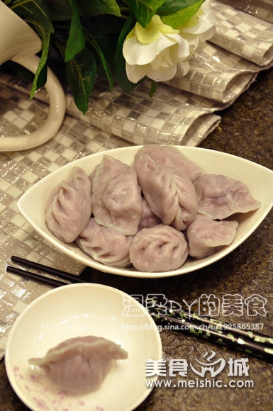 紫甘蓝香菇猪肉饺
