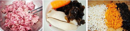 杏鲍菇大肉饺子步骤1-2