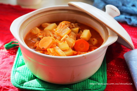 韩式土豆泡菜汤