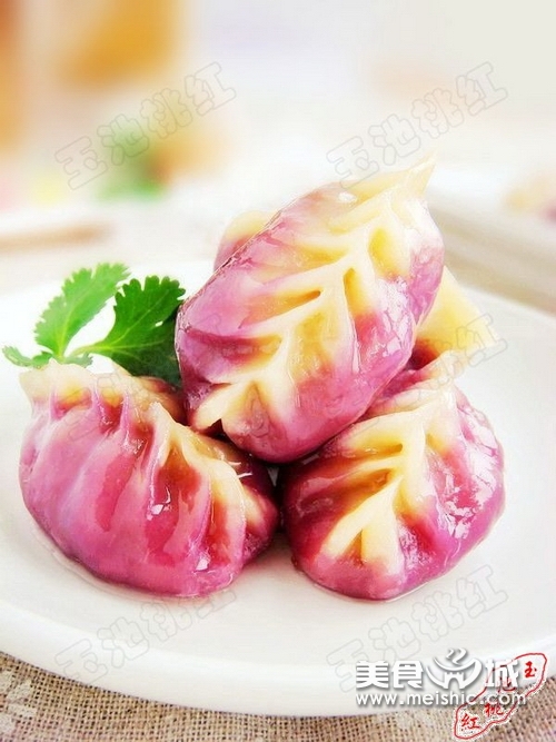 紫薯柳叶蒸饺的做法