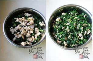 蛤蜊萝卜苗水饺步骤4-6