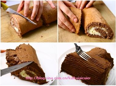 树根巧克力蛋糕卷步骤17-20