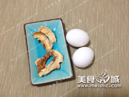 松茸炖蛋原料