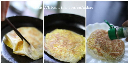 虾仁鸡蛋灌酥饼步骤7-9