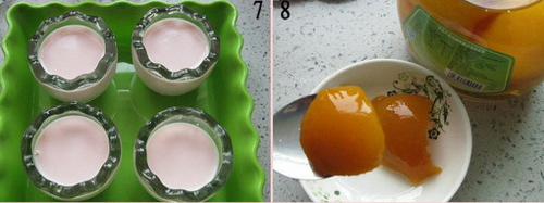 鸡蛋造型的黄桃布丁步骤7-8
