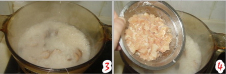 香菇鸡肉粥步骤3-4