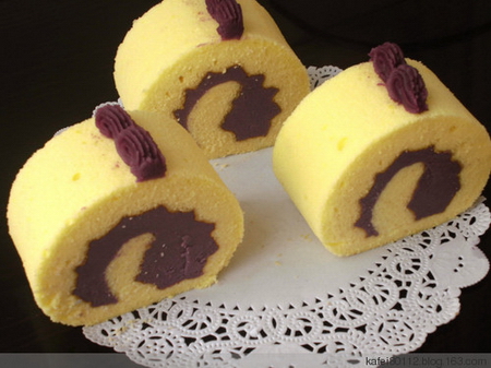 紫薯戚风蛋糕卷