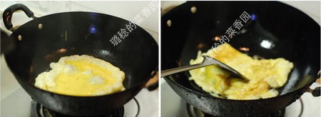 豌豆尖煎蛋汤步骤3-4
