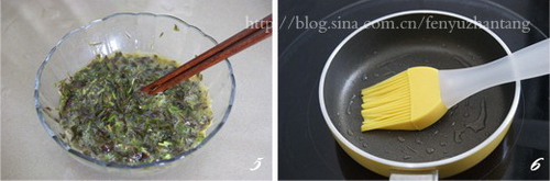 香椿煎蛋饼步骤5-6