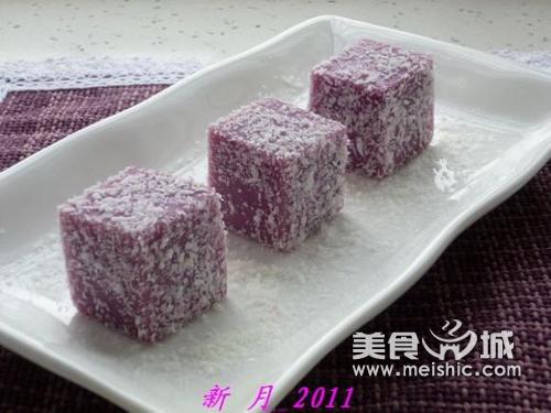 粘米粉版紫薯凉糕