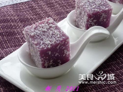 粘米粉版紫薯凉糕的做法