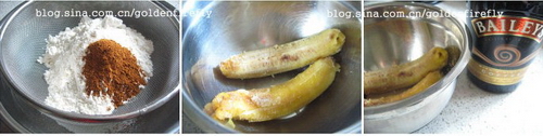 肉桂蕉香松饼佐鲜果粒步骤1-3