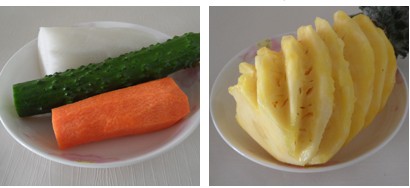 五色菠萝泡菜原料