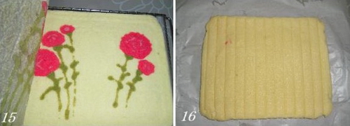 康乃馨蛋糕卷步骤15-16