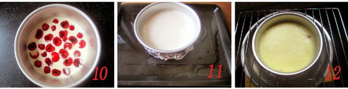 椰香巧克力樱桃奶酪蛋糕步骤10-12
