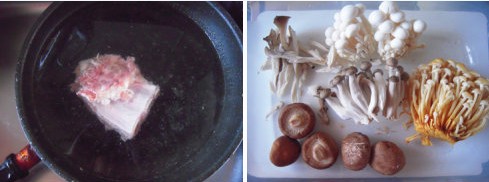 一品蘑菇煲步骤1-2