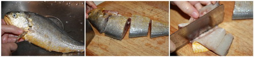 酸笋黄鱼滑汤步骤1