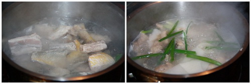酸笋黄鱼滑汤步骤5