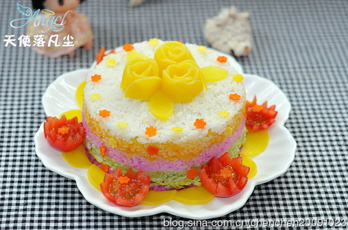 彩虹米蛋糕