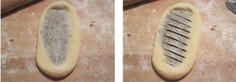 豆沙花环面包步骤7-8