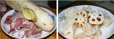 砂锅莲藕排骨汤步骤1