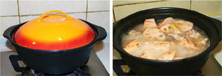 砂锅莲藕排骨汤步骤4