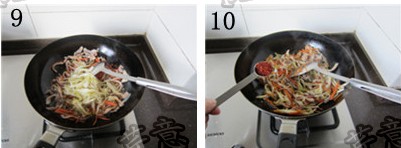 榨菜炒肉丝步骤9-10